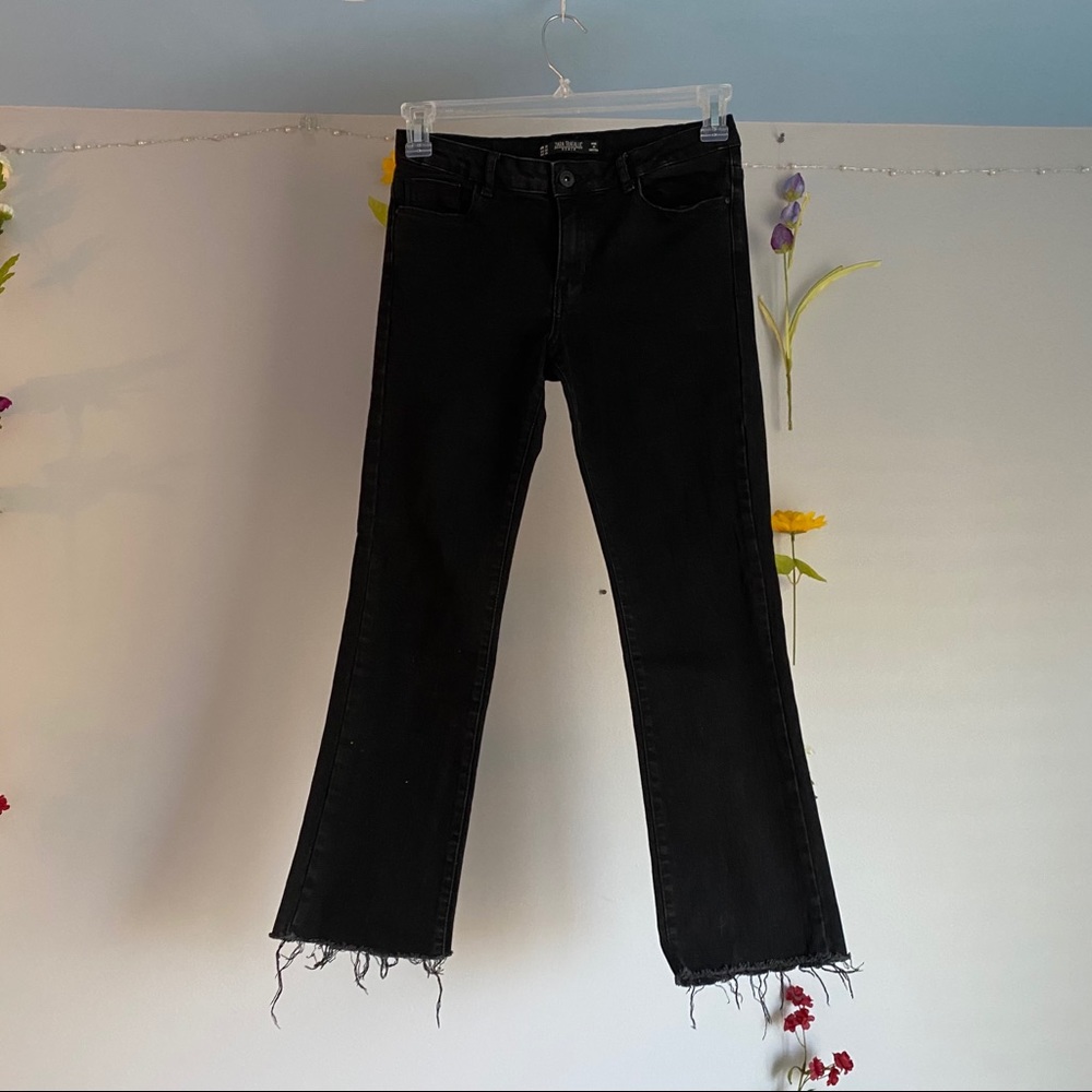 Cropped Black Denim Pants